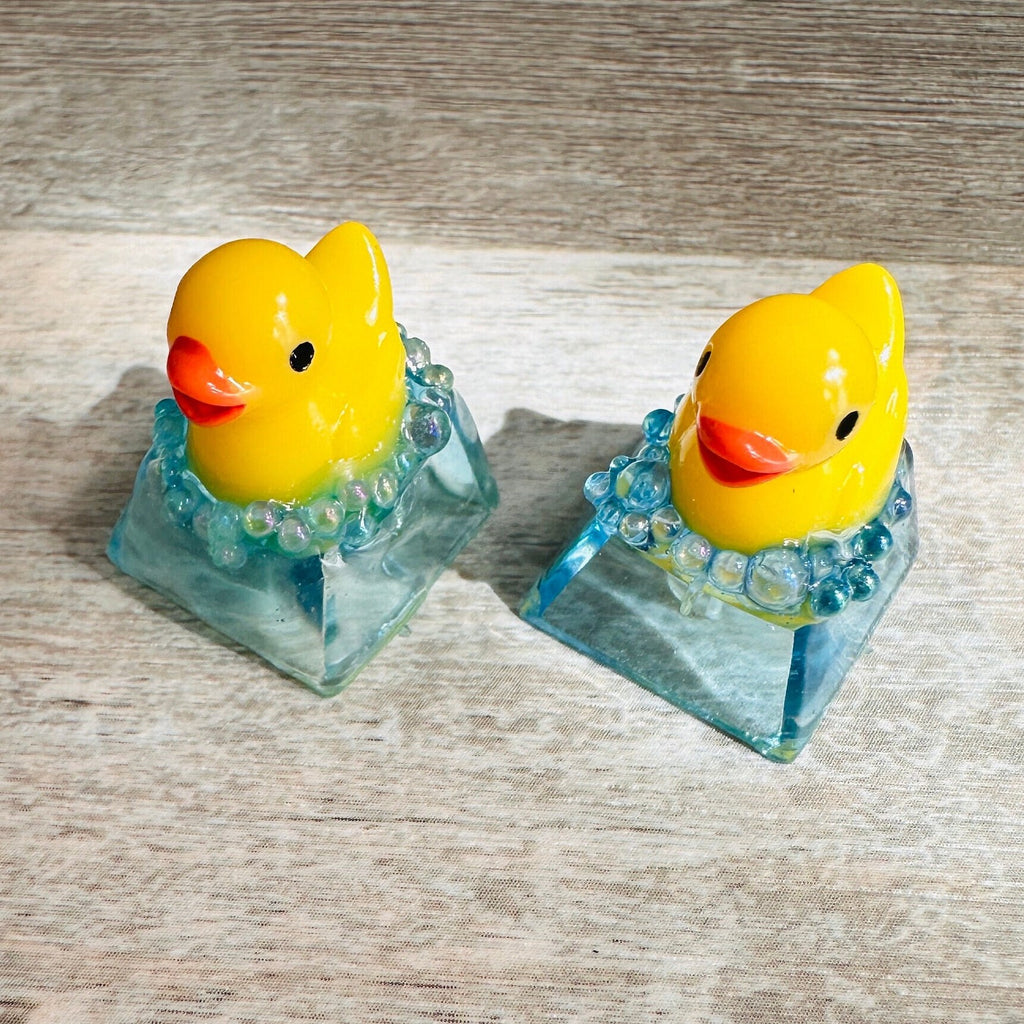 Translucent Rubber Duck in Bubble Bath ESC Keycap for Mechanical Keyboards