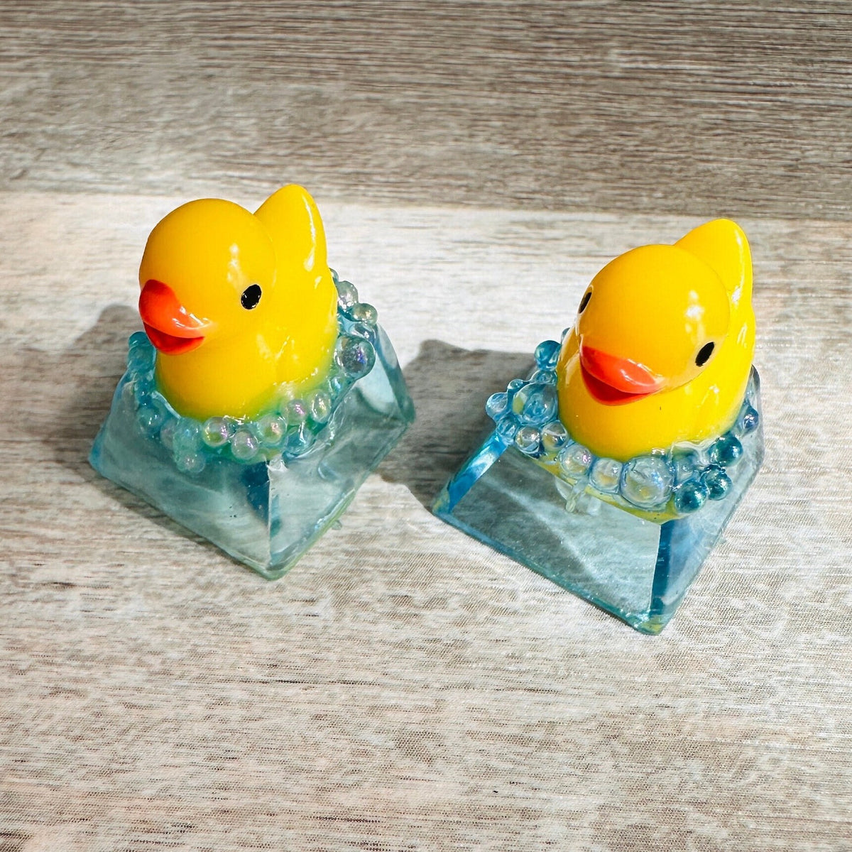Translucent Rubber Duck in Bubble Bath ESC Keycap for Mechanical Keyboards