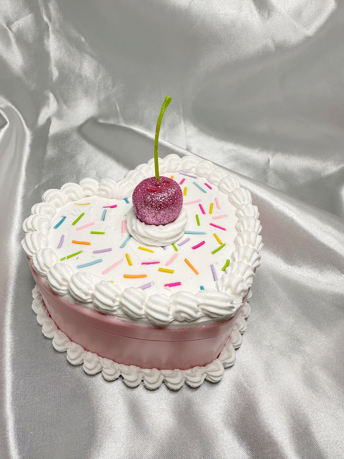 Fake Cake Jewelry Box with Sprinkles and Cherry