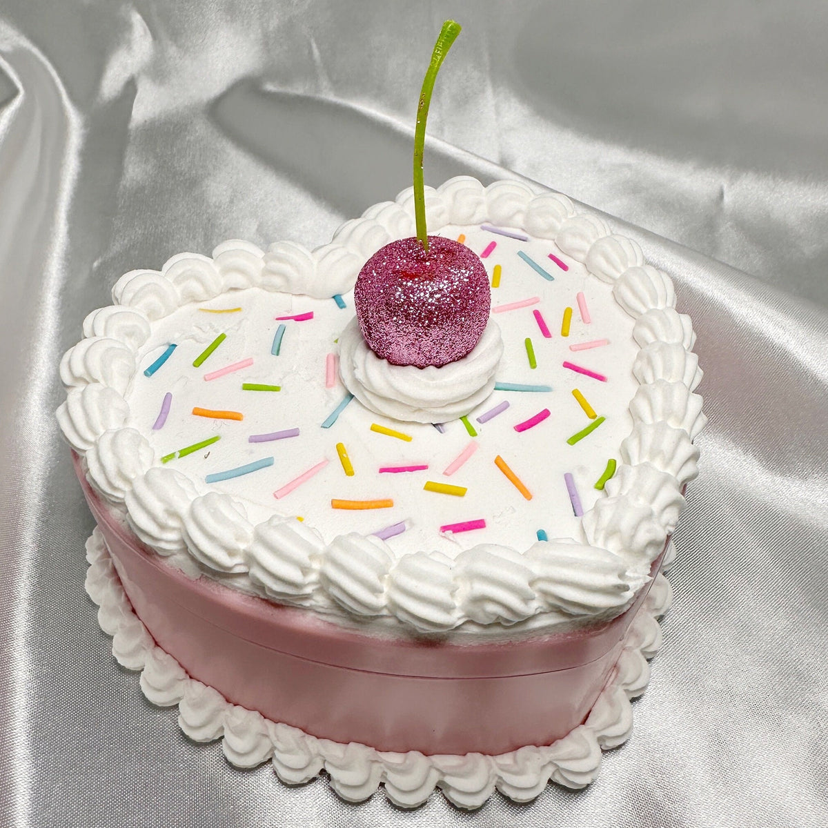 Fake Cake Jewelry Box with Sprinkles and Cherry