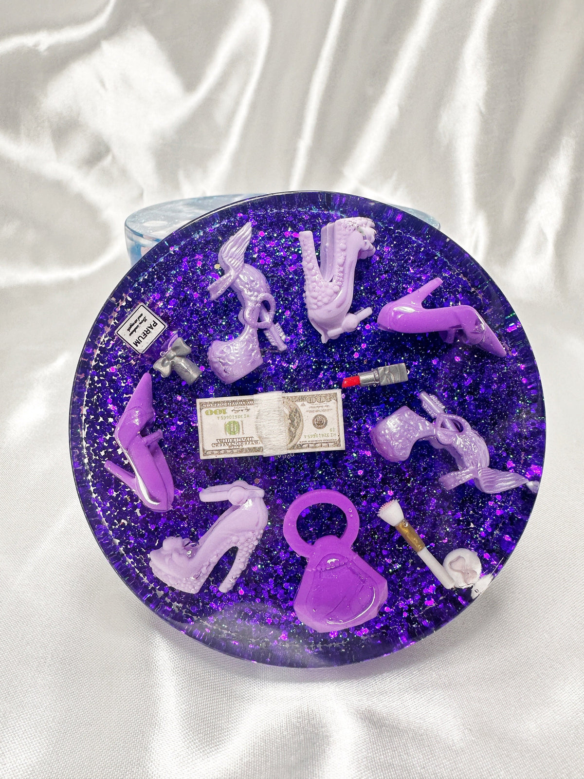 Fashion Doll Resin Coaster: Glitter Accessories & Heels