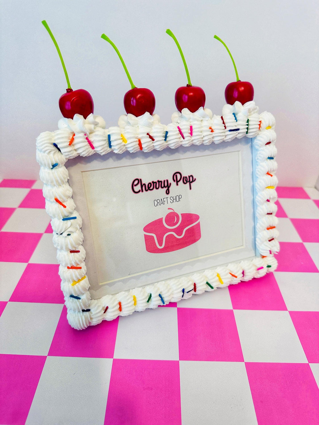 Fake Cake Photo Frame - Cherries & Sprinkles Dopamine Decor