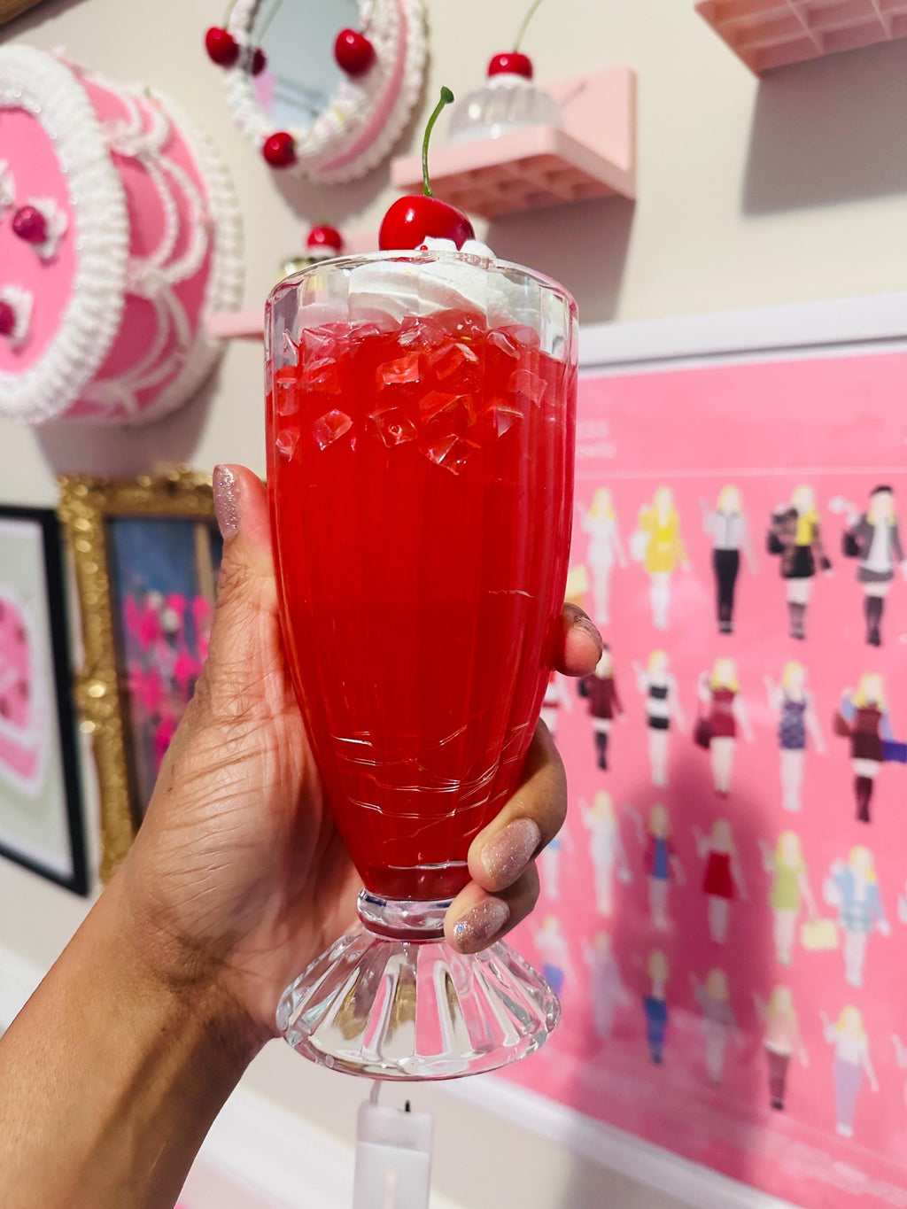 Resin Soda Float Night Light: Faux Ice Cream, Cherry, Sprinkles