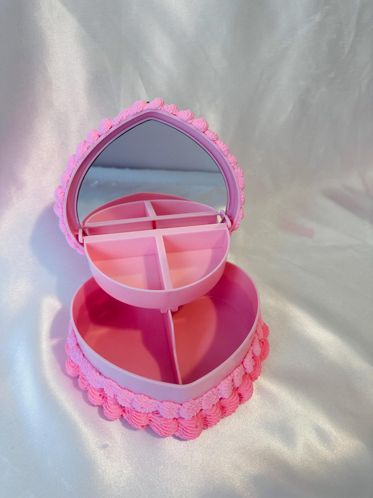 Fake Cake Jewelry Box | Pink Vintage Heart Shaped Cake Fancy | Jewelry Storage Organizer