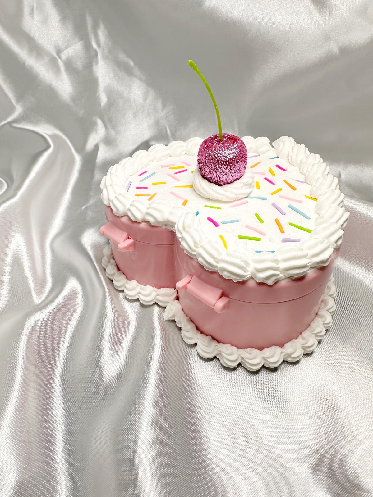 Fake Cake Jewelry Box with Sprinkles and Cherry