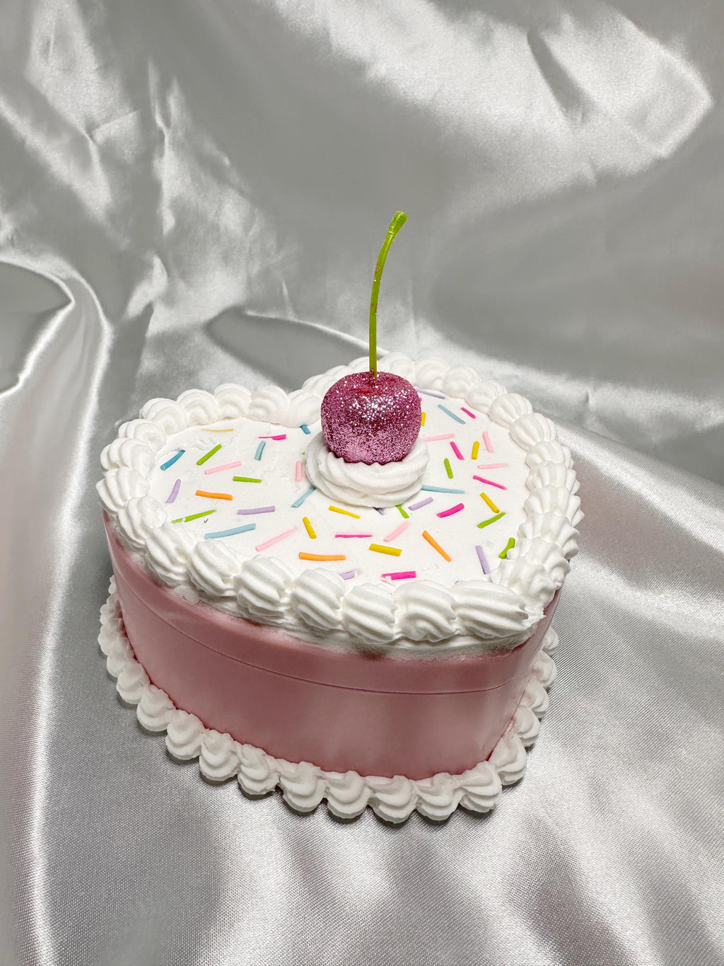 Fake Cake Jewelry Box with Sprinkles and Cherry