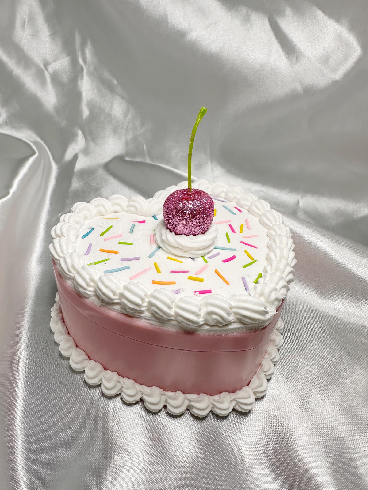 Fake Cake Jewelry Box with Sprinkles and Cherry