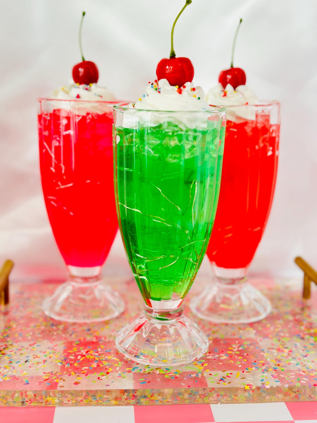 Resin Soda Float Night Light: Faux Ice Cream, Cherry, Sprinkles