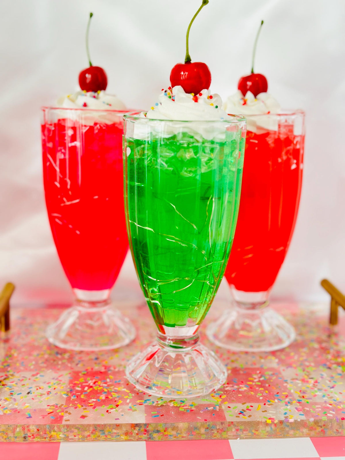 Resin Soda Float Night Light: Faux Ice Cream, Cherry, Sprinkles