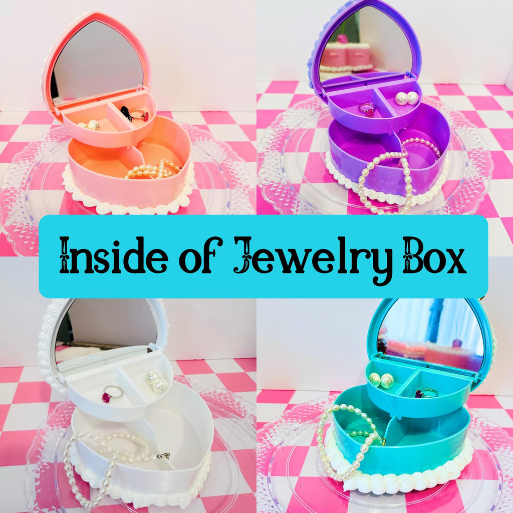 Pink Fake Cake Jewelry Box with Pearls & Bows | Coquette Maximalist Dopamine Decor