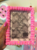 Bright Pink Fake Cake Picture Frame with Fluffy Icing | Vertical or Horizontal Orientation