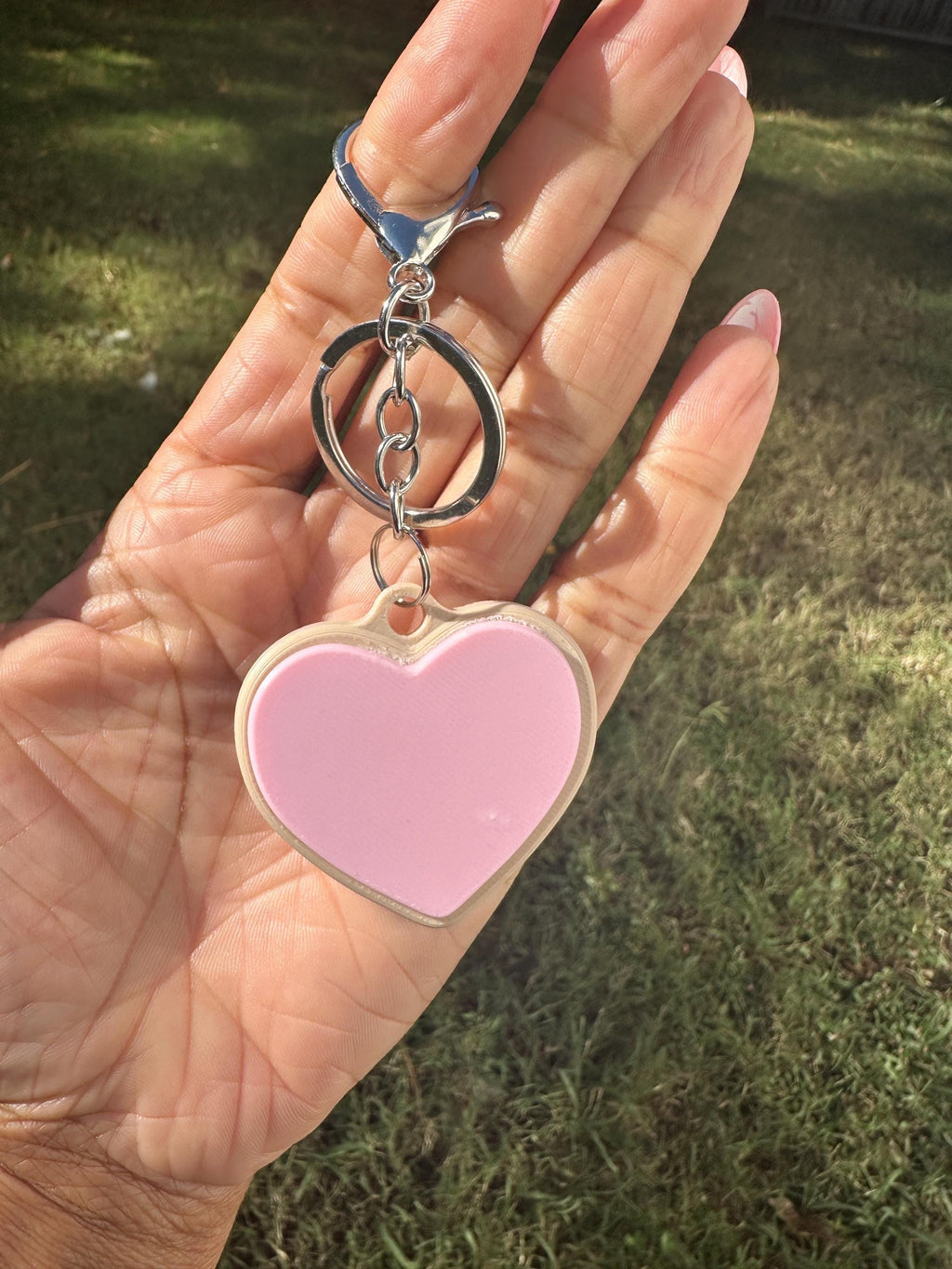 Heart Shaped Sugar Cookie Keychain | Purse Charm with Clay Sprinkles