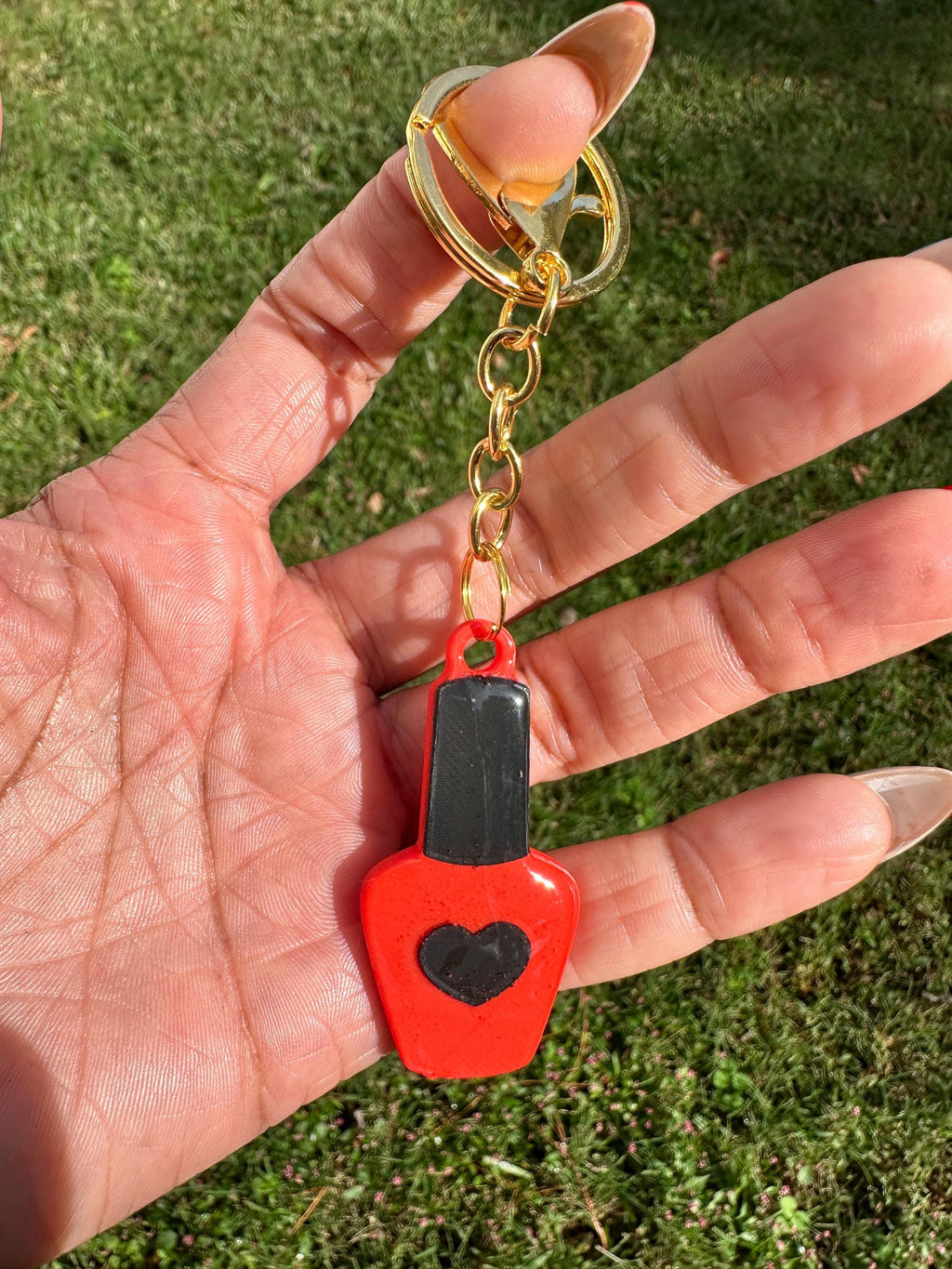 Nail Polish Bottle NFC Keychain | Beauty Business Digital Card