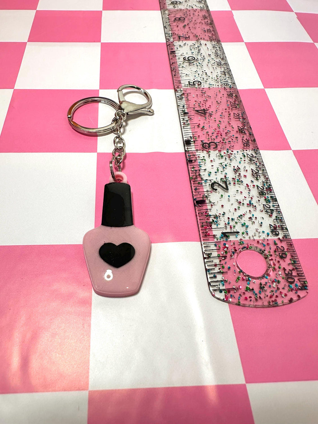Nail Polish Bottle NFC Keychain | Beauty Business Digital Card