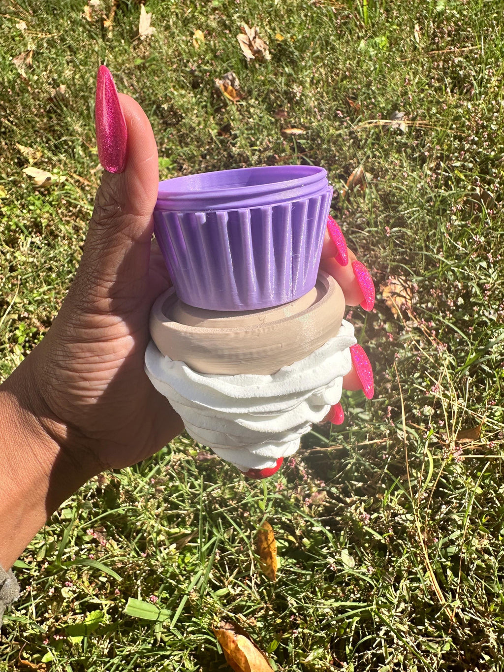 Fake Cupcake Screw Top Lid Jar with Cherry or Sprinkles
