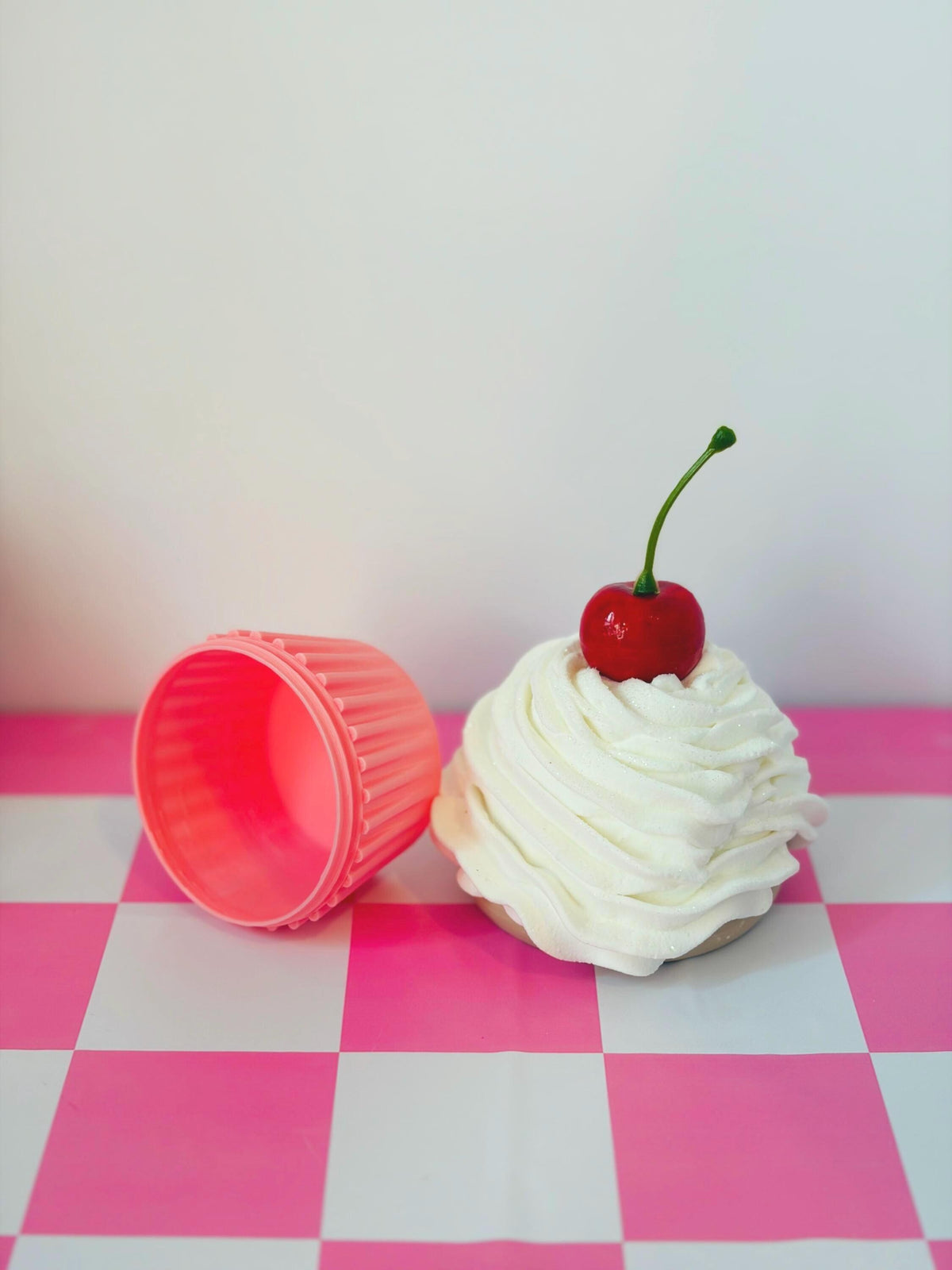 Fake Cupcake Screw Top Lid Jar with Cherry or Sprinkles