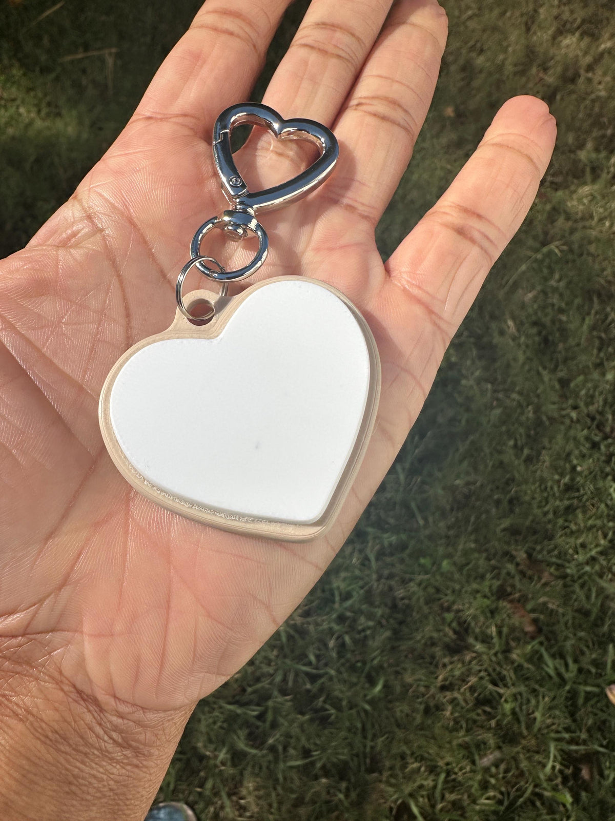 Sugar Cookie Smart NFC Keychain Heart Shape | Purse Charm with Clay Sprinkles