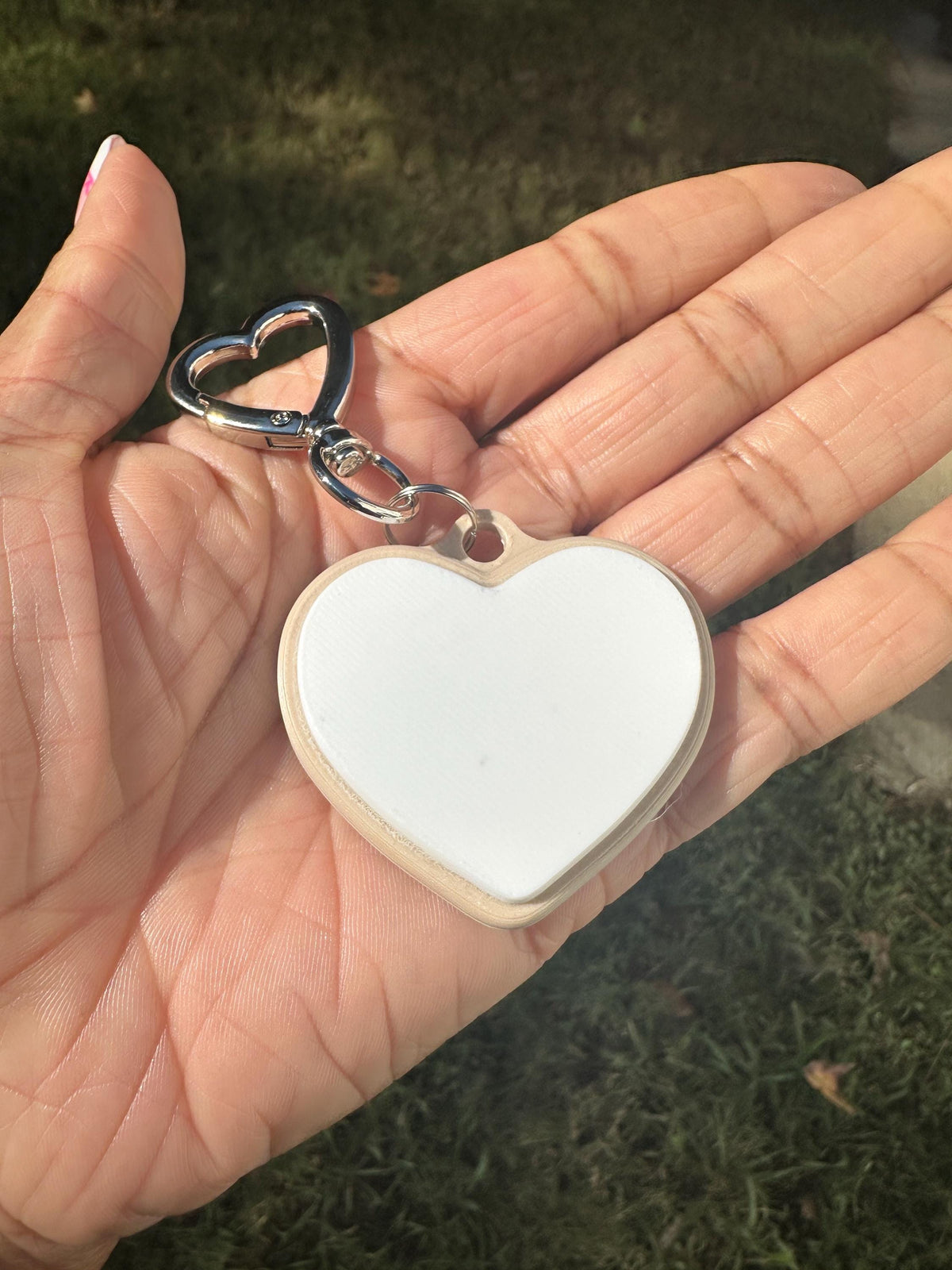 Heart Shaped Sugar Cookie Keychain | Purse Charm with Clay Sprinkles