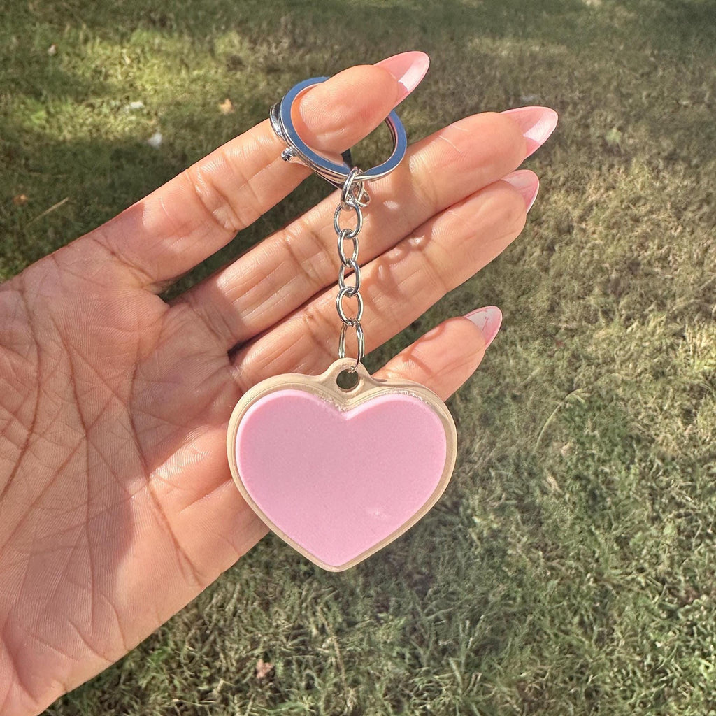 Sugar Cookie Smart NFC Keychain Heart Shape | Purse Charm with Clay Sprinkles