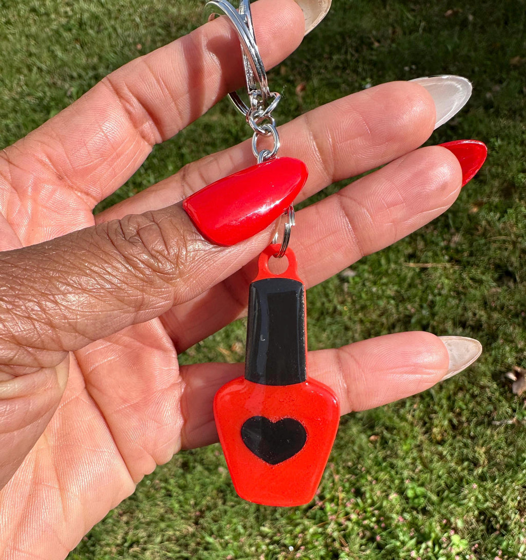 Nail Polish Bottle NFC Keychain | Beauty Business Digital Card