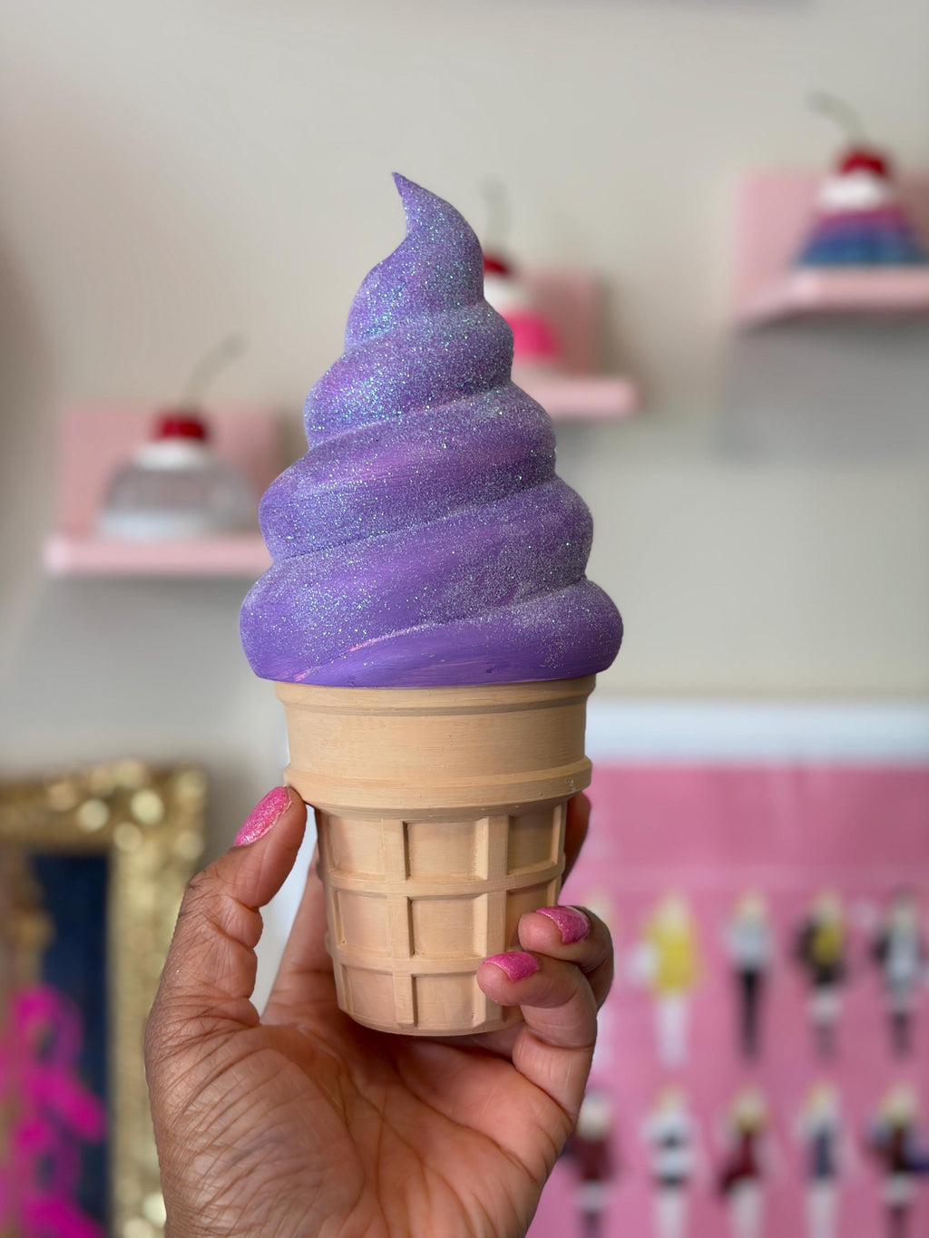 Paint Your Own Ice Cream Cone Container for Crafts