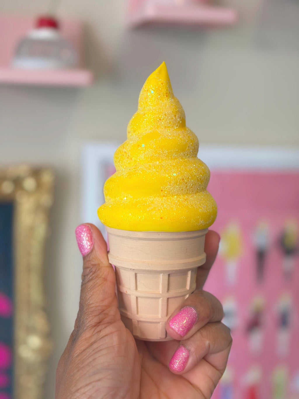 Paint Your Own Ice Cream Cone Container for Crafts