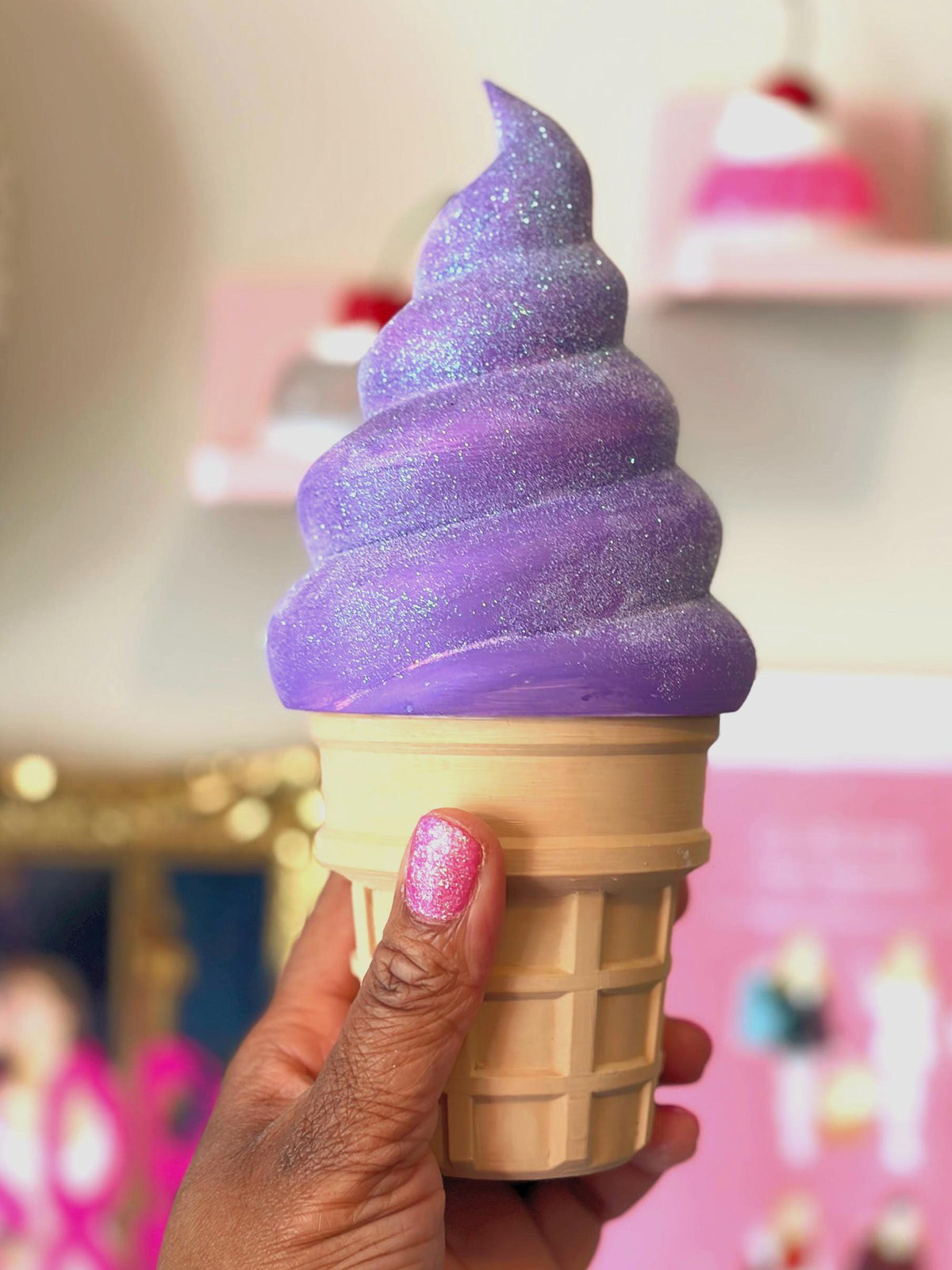 Paint Your Own Ice Cream Cone Container for Crafts