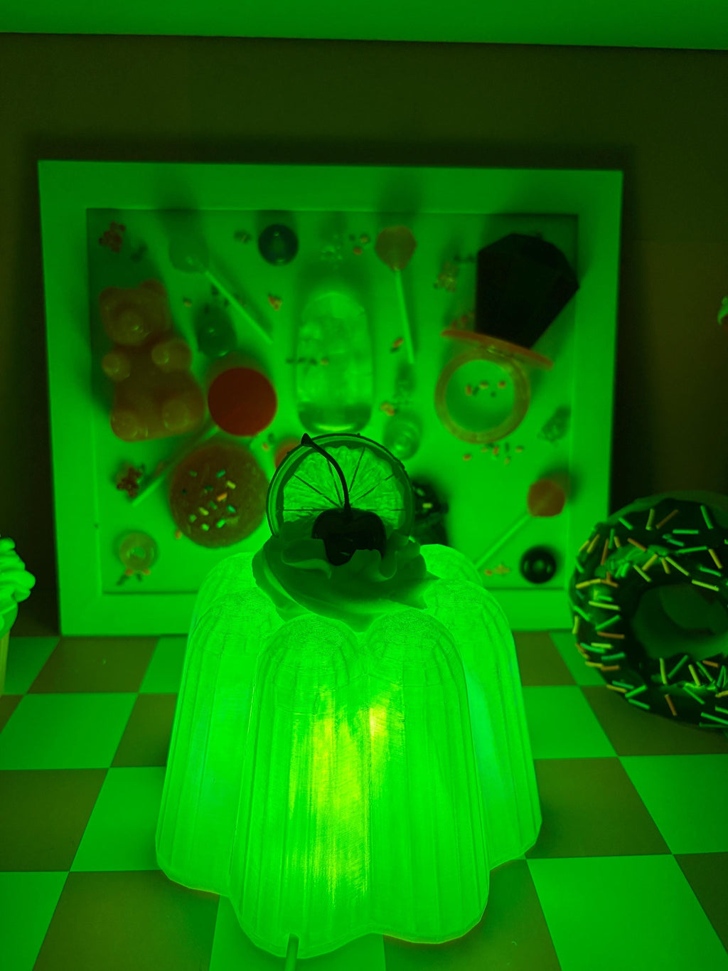 Retro Jelly Cake Lamp – 3D Printed Dessert Night Light