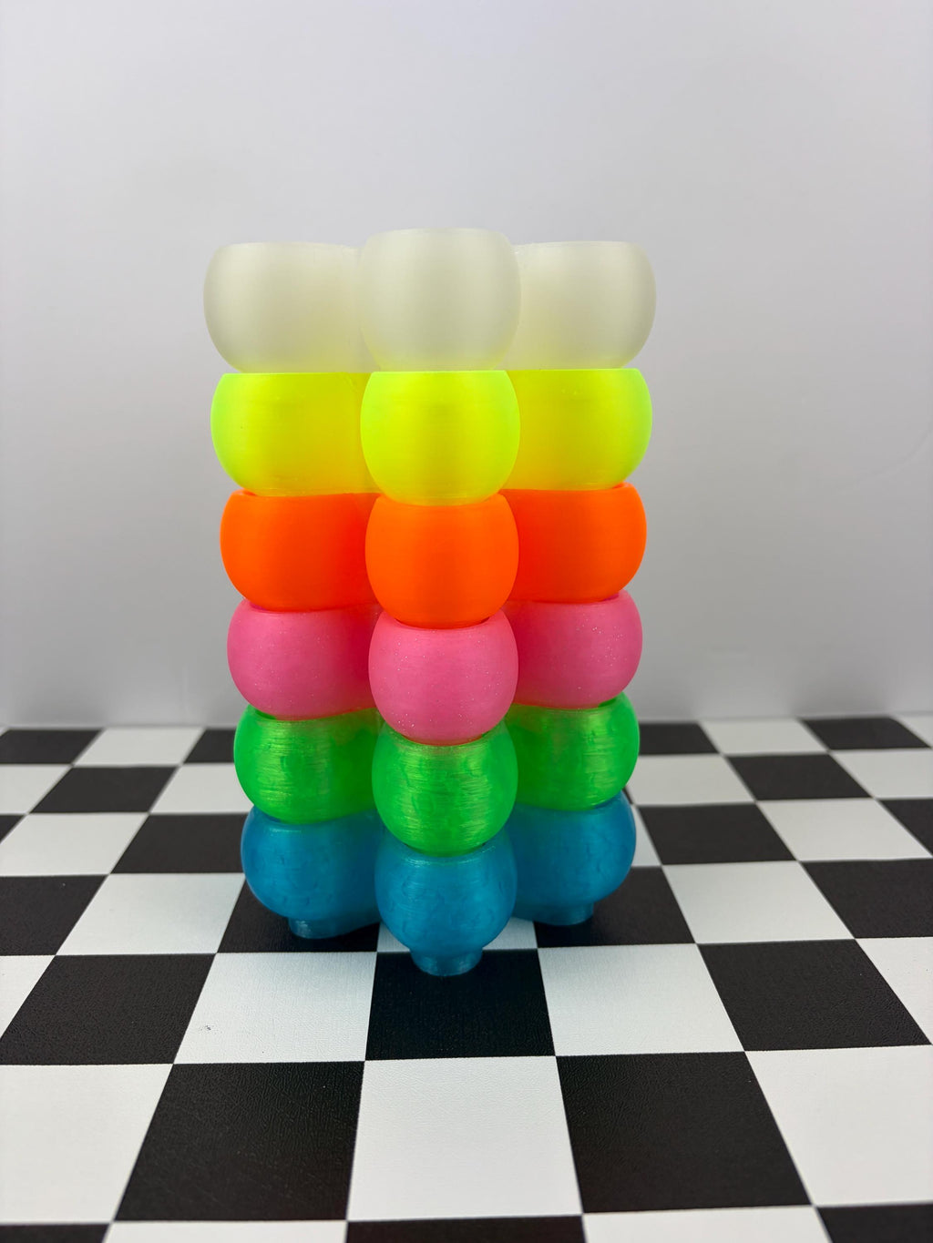 Neon Flower Trinket Dish – 3D Printed Y2K Desk Organizer