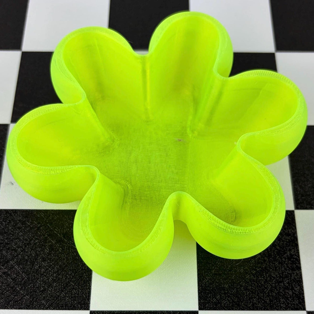 Neon Flower Trinket Dish – 3D Printed Y2K Desk Organizer