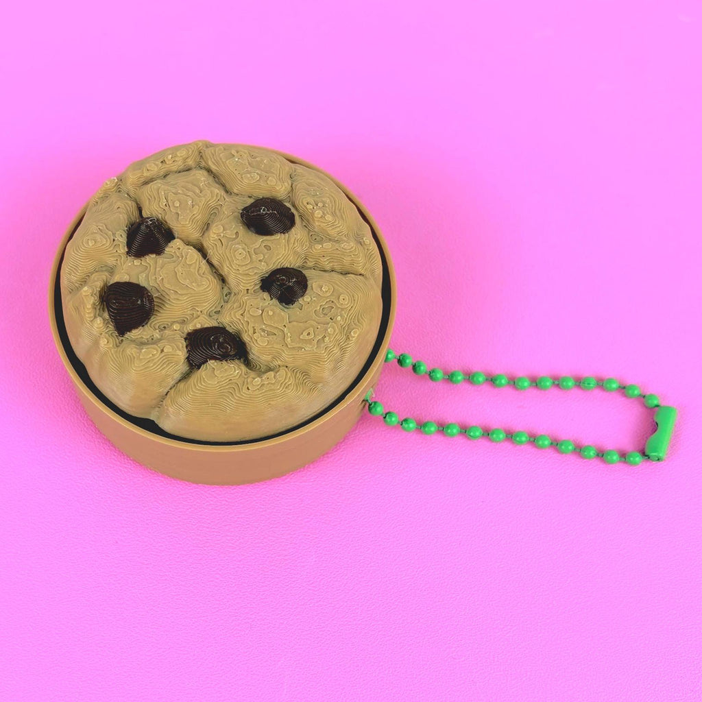 Realistic Cookie Fidget Clicker Keychain – Chocolate Chip or Sugar Cookie