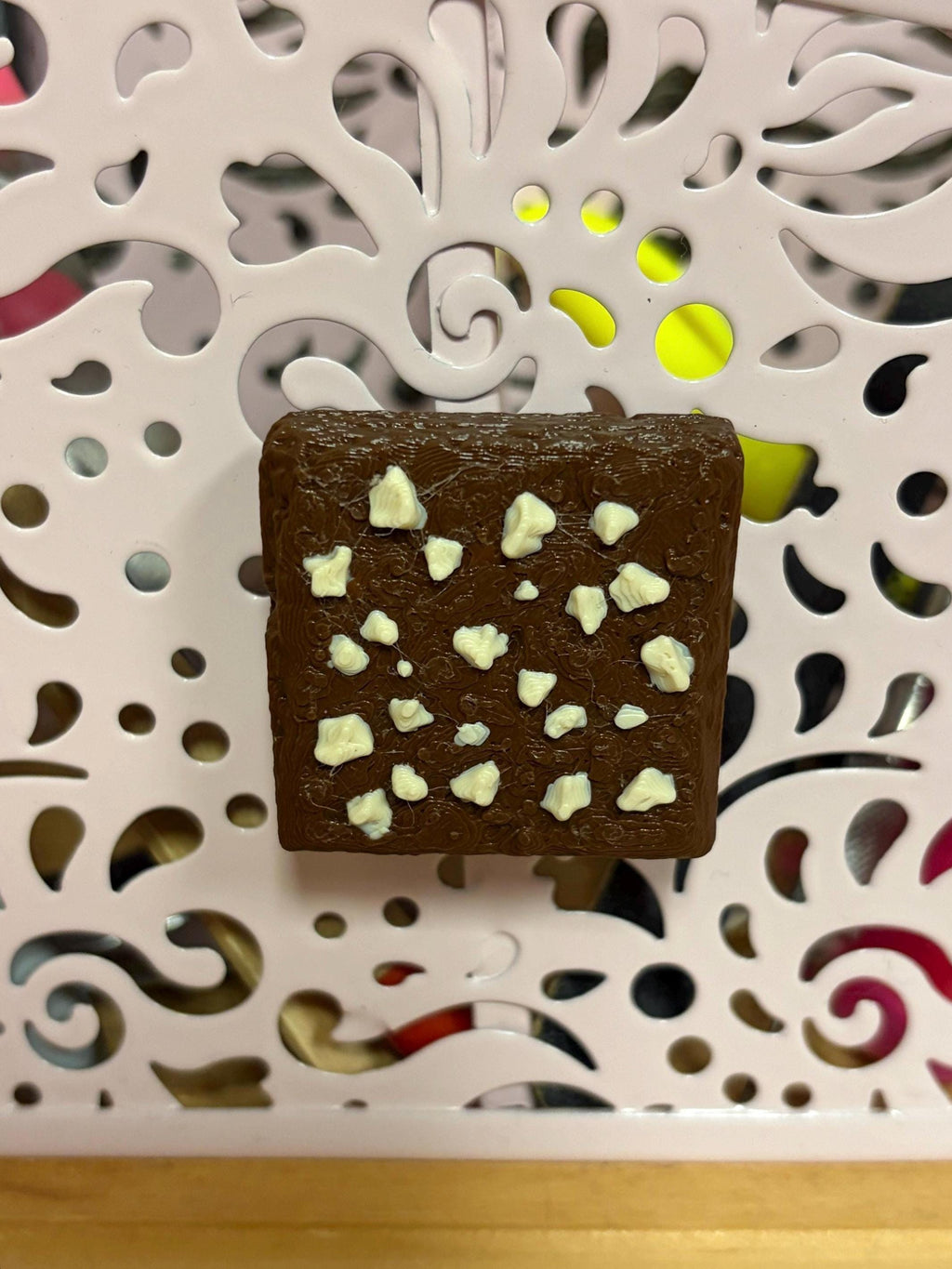 Brownie with Nuts Fridge Magnet - 3D Printed