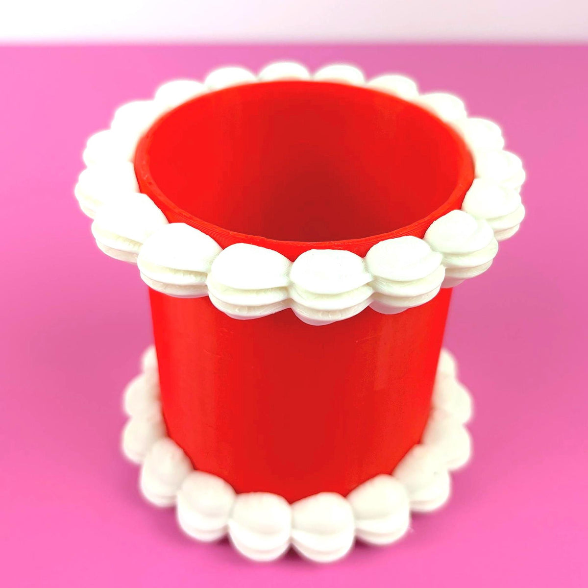 Fake Cake Planter for Small Potted Plant Faux Dessert Decor - Multiple Colors Available