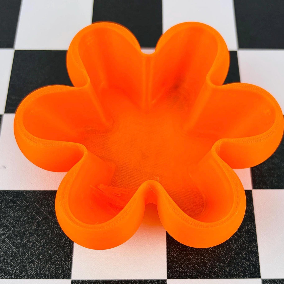 Neon Flower Trinket Dish – 3D Printed Y2K Desk Organizer