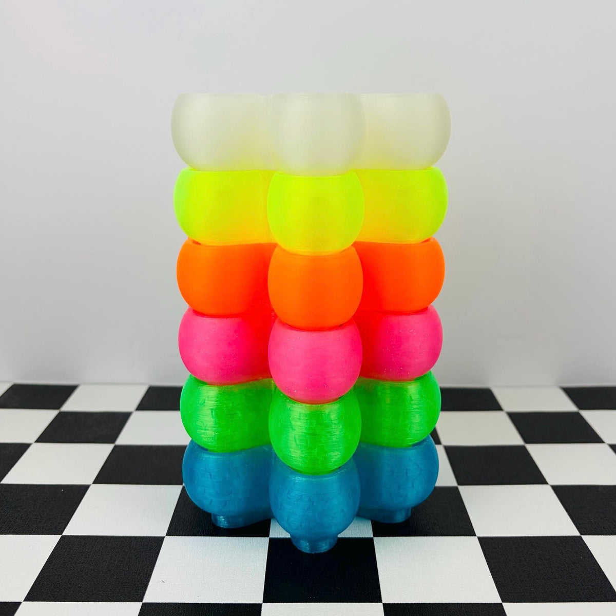 Neon Flower Trinket Dish – 3D Printed Y2K Desk Organizer