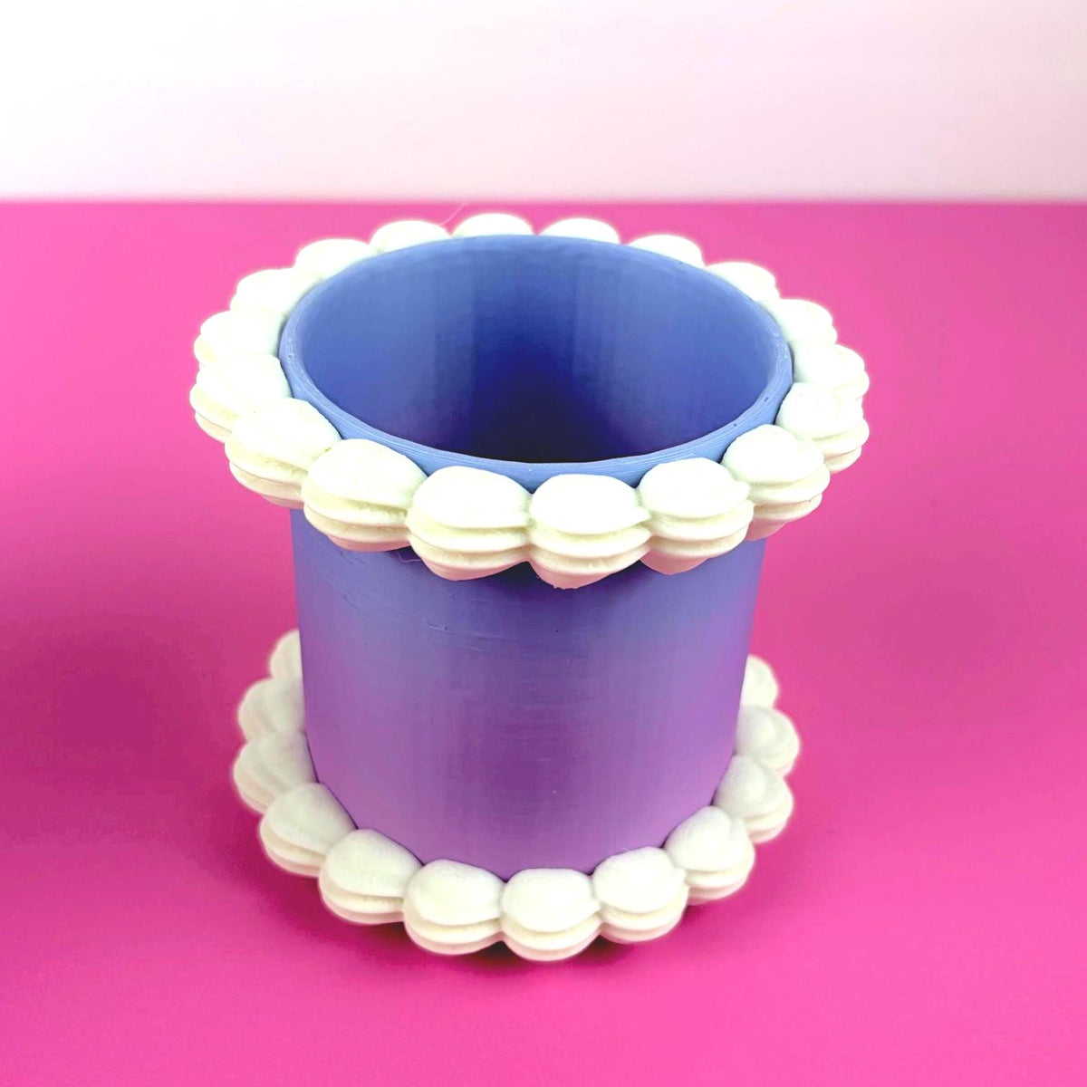Fake Cake Planter for Small Potted Plant Faux Dessert Decor - Multiple Colors Available
