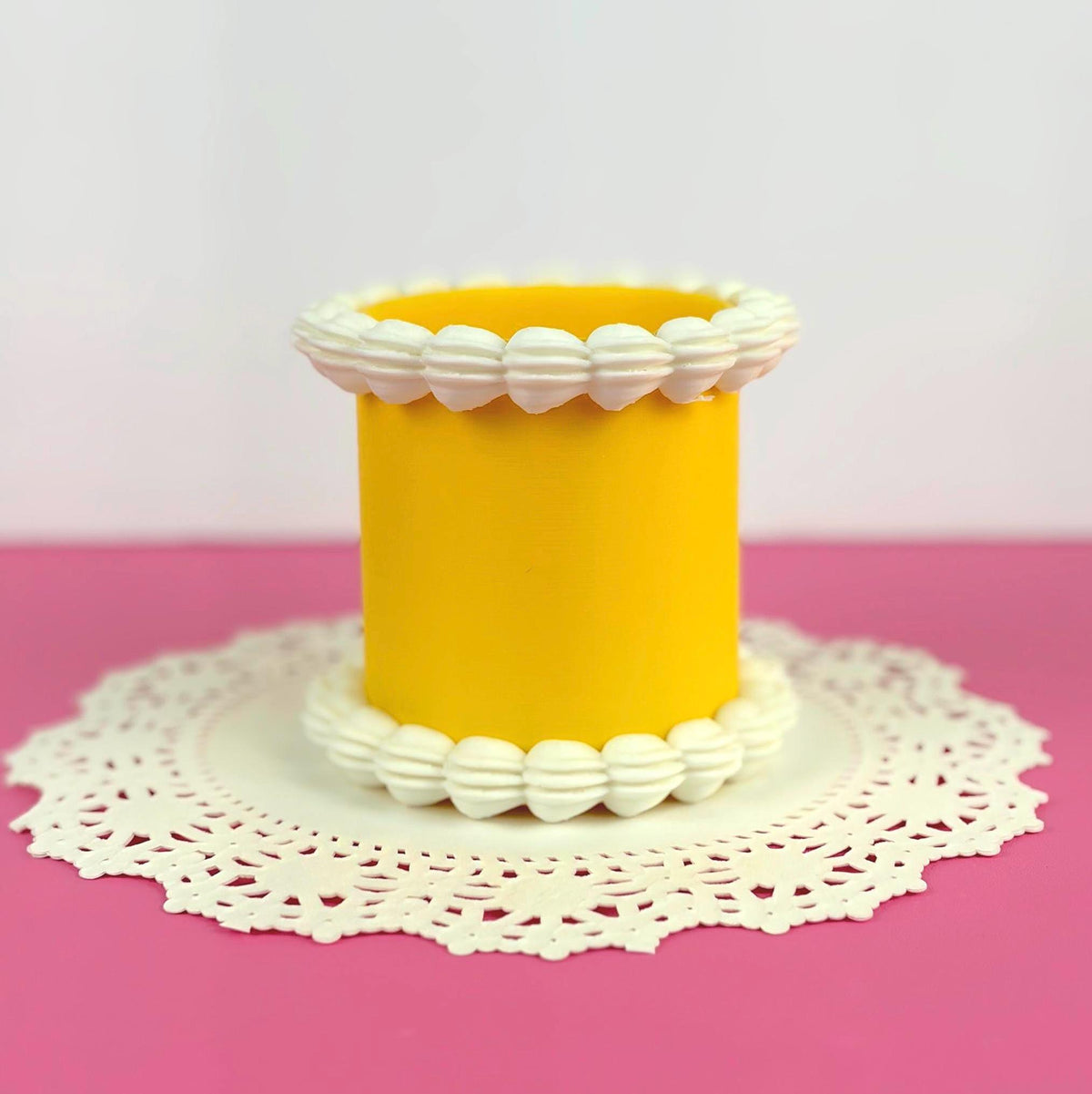 Fake Cake Planter for Small Potted Plant Faux Dessert Decor - Multiple Colors Available