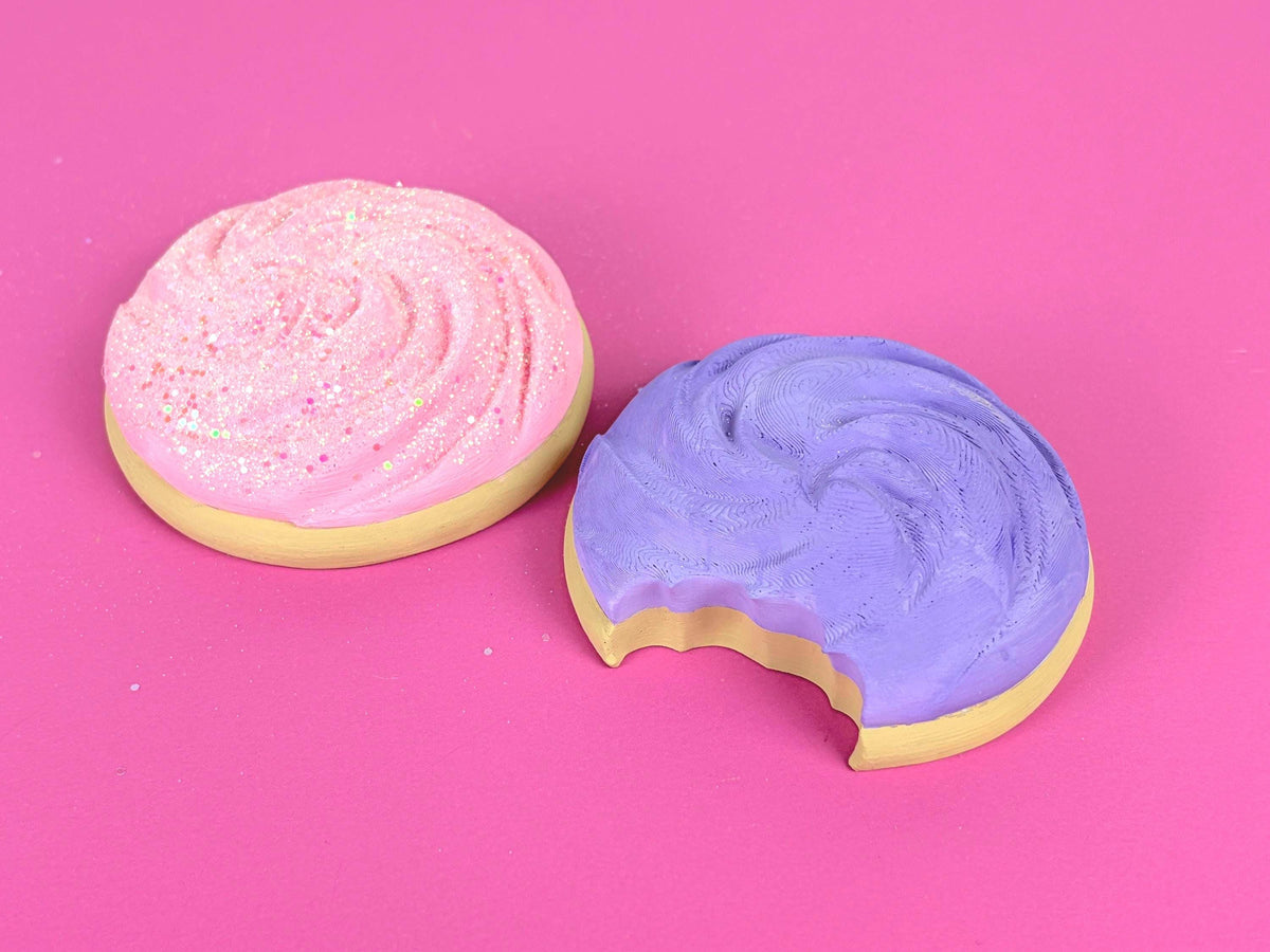 Paint Your Own Cookie with Swirl Icing | 3D Printed Craft Blank