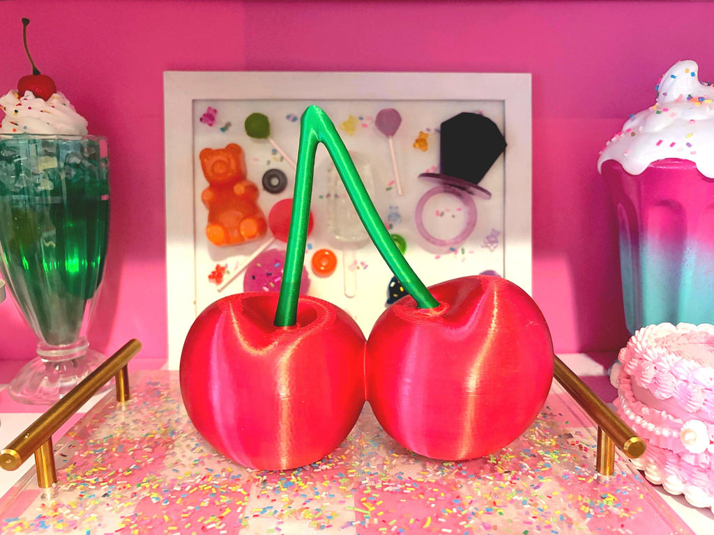 Cherry Sculpture in Red | Coquette Room and Dopamine Decor