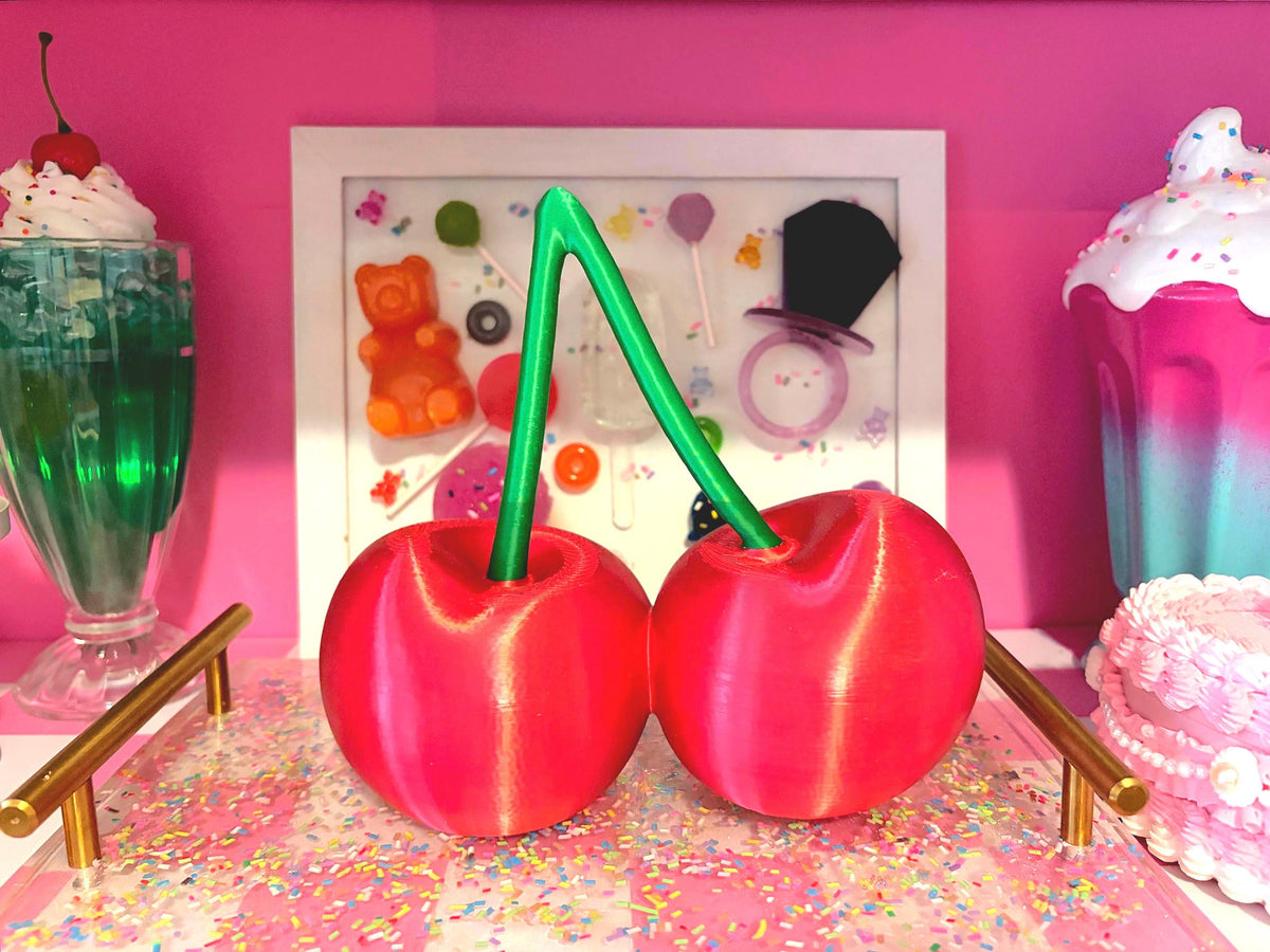 Cherry Sculpture in Red | Coquette Room and Dopamine Decor
