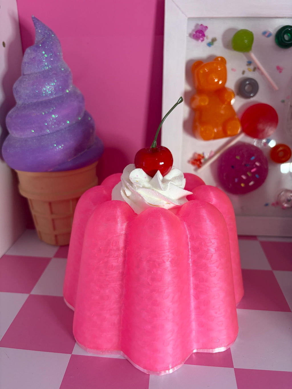 Retro Jelly Cake Lamp – 3D Printed Dessert Night Light