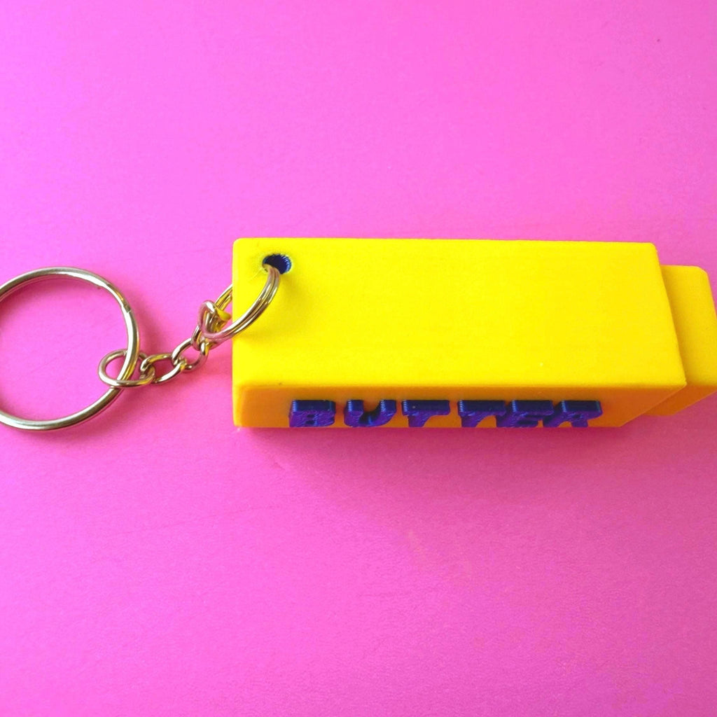 Fidget Clicker Butter Stick Keychain