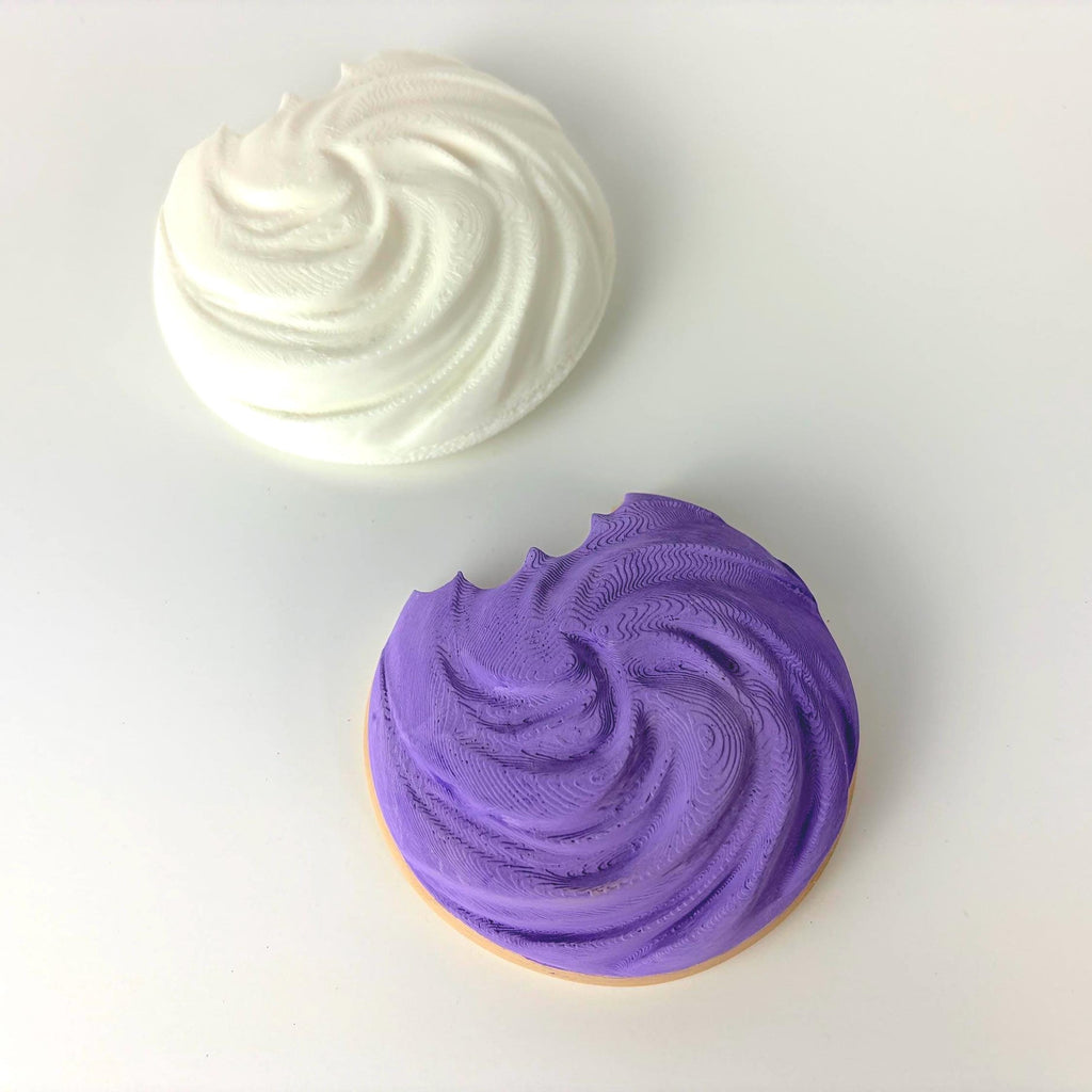 Paint Your Own Cookie with Swirl Icing | 3D Printed Craft Blank