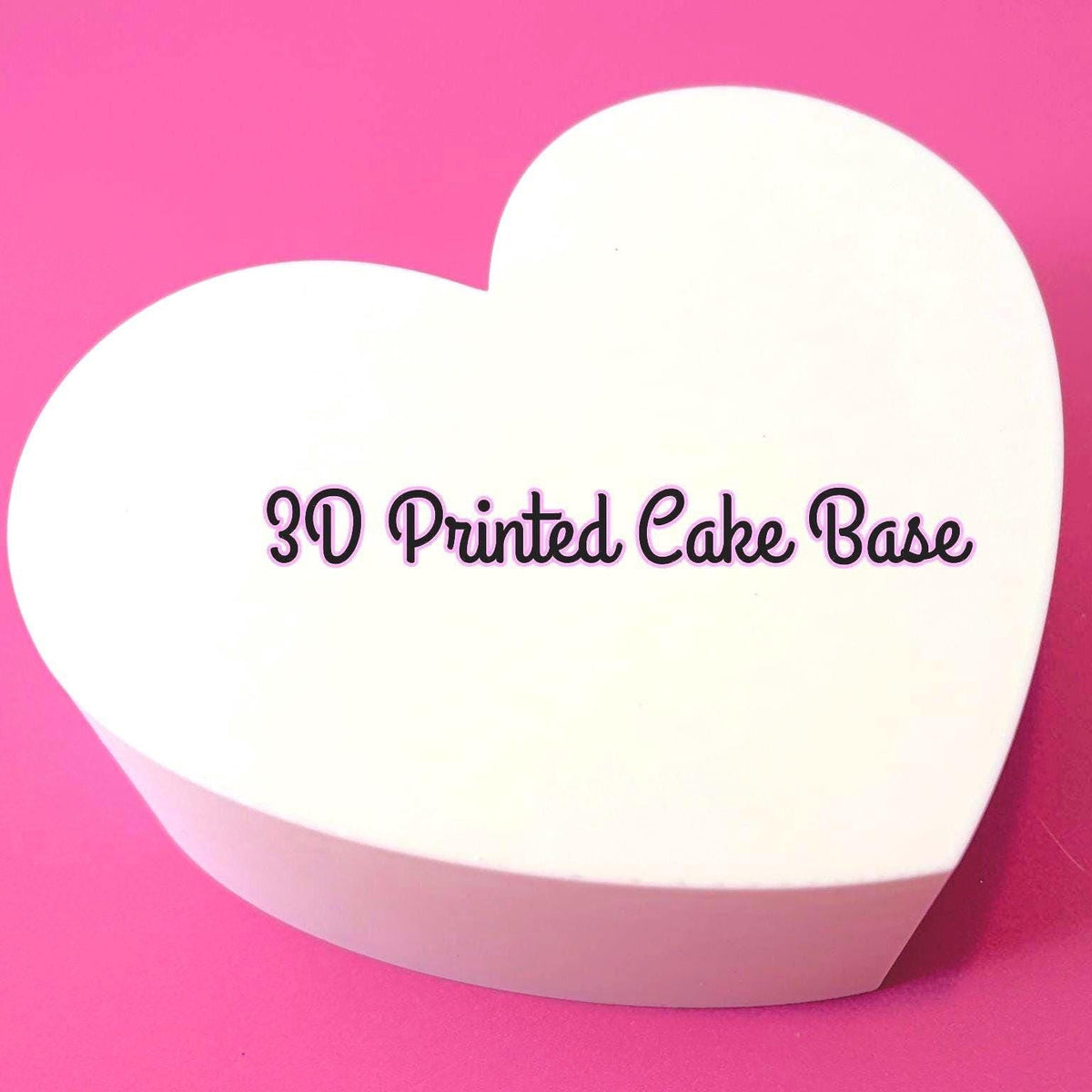 Custom Fake Heart Cake - Pink with Glitter and Ribbons