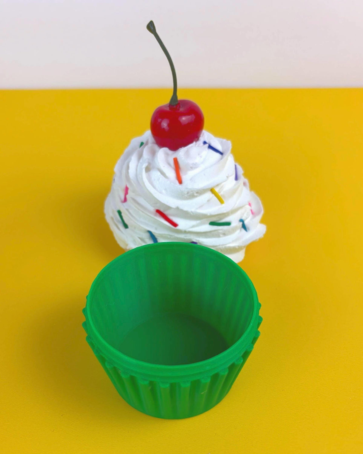 Fake Cupcake Screw Top Lid Jar with Cherry or Sprinkles - Multiple Colors Available