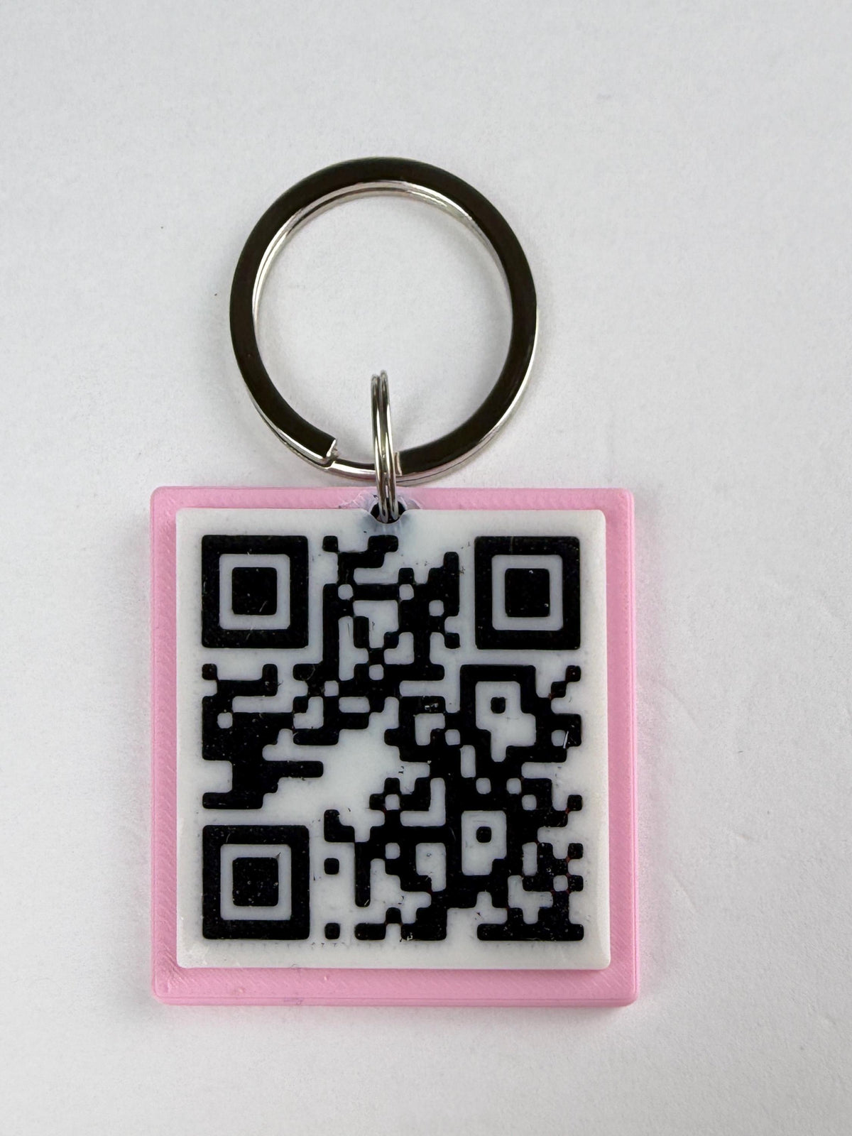 QR Code 3D Printed NFC Keychain | Tap or Scan to Share Your Link