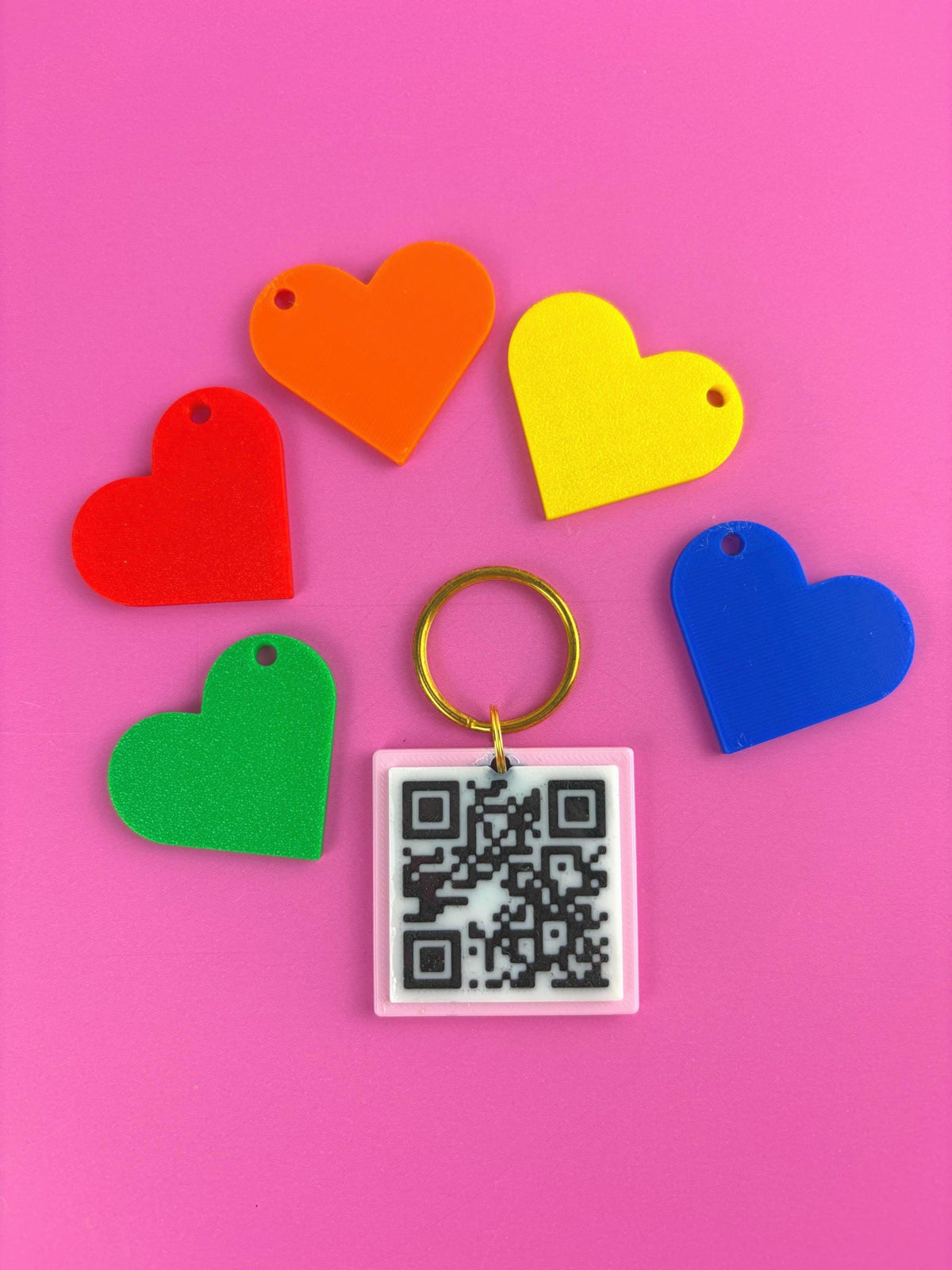 QR Code 3D Printed NFC Keychain | Tap or Scan to Share Your Link