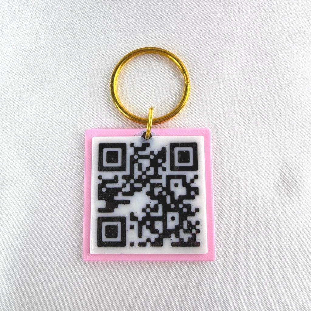 QR Code 3D Printed NFC Keychain | Tap or Scan to Share Your Link