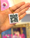 QR Code 3D Printed NFC Keychain | Tap or Scan to Share Your Link