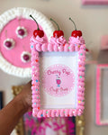 Pink Fake Cake Picture Frame: Sprinkled Icing Photo Holder